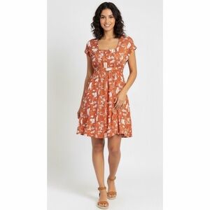 Diane Von Furstenberg | Abstract Pattern Babydoll Empired Waist Silk Mini Dress